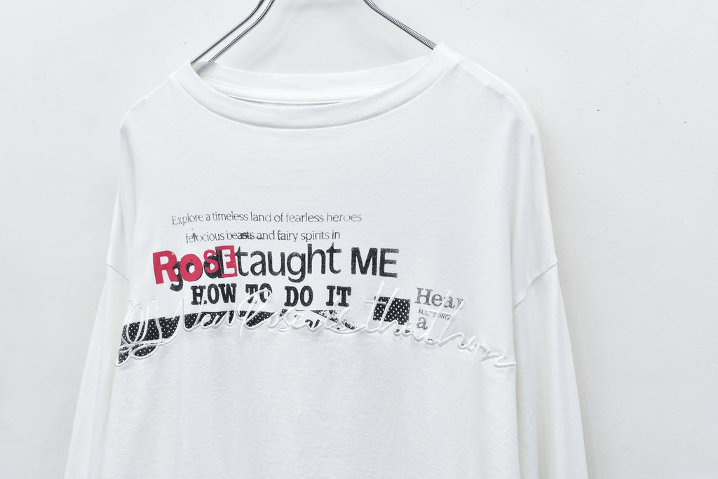 Letter Embroidery Long Sleeve Shirt