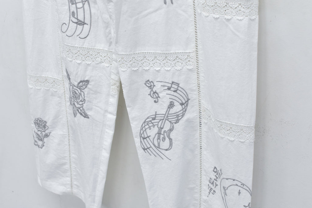 Ladder Race×Embroidery Pants