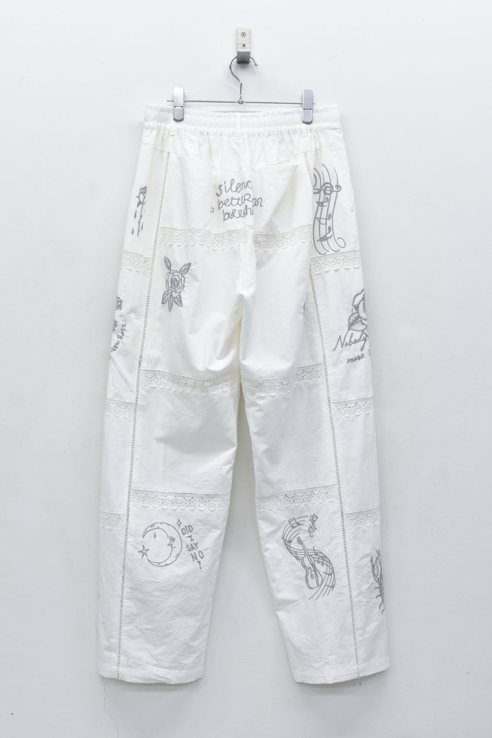 Ladder Race×Embroidery Pants