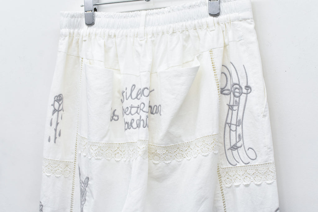 Ladder Race×Embroidery Pants