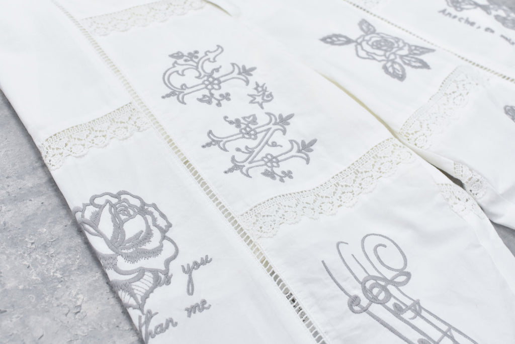 Ladder Race×Embroidery Pants
