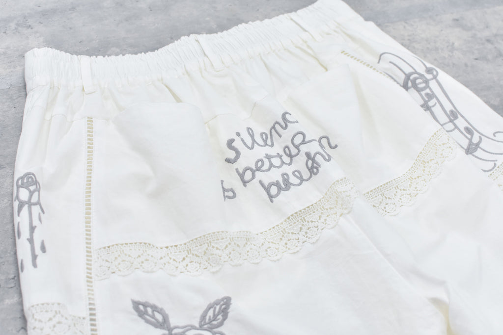 Ladder Race×Embroidery Pants
