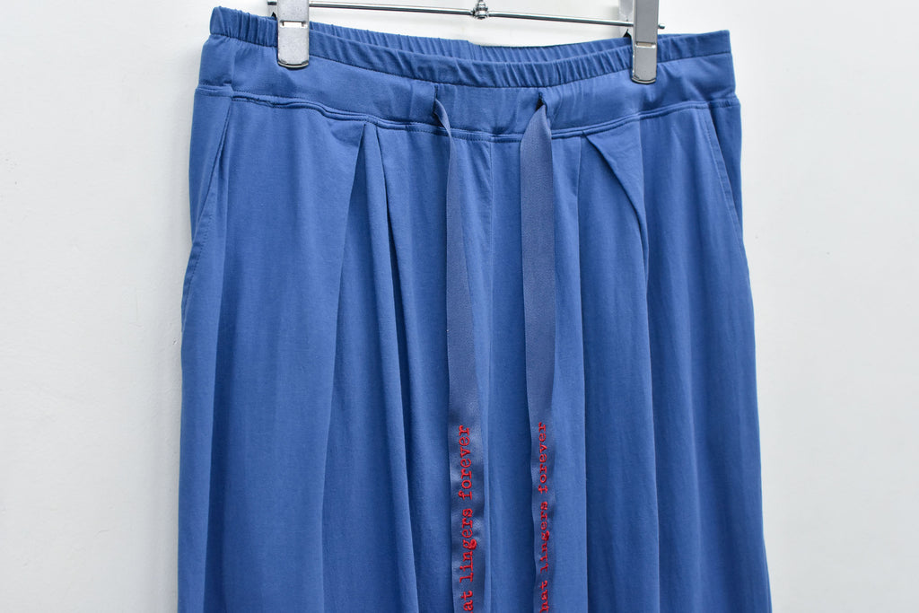 Jersey Tuck Pants / embroidery cord