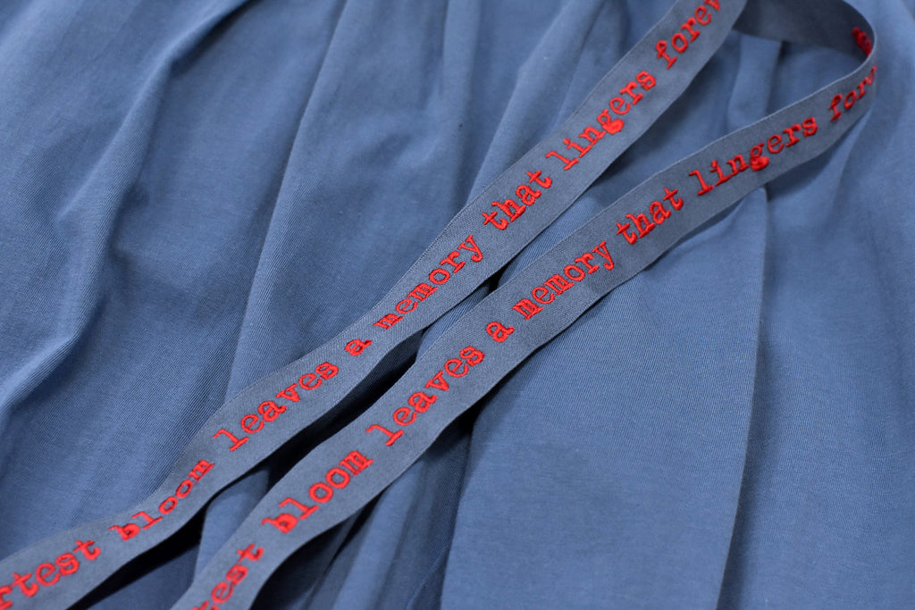 Jersey Tuck Pants / embroidery cord