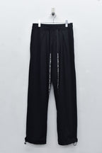Jersey Tuck Pants / embroidery cord