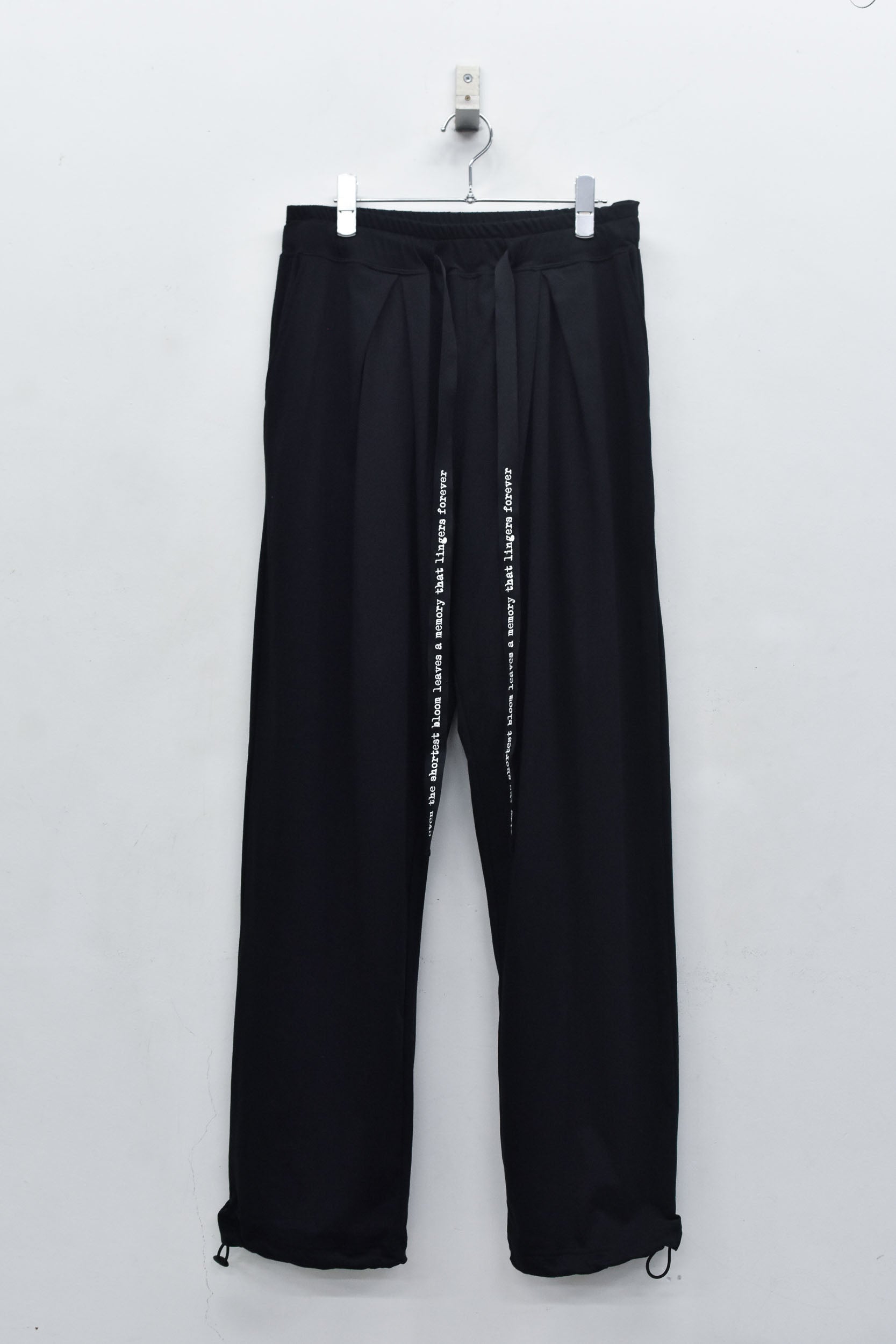 Jersey Tuck Pants / embroidery cord