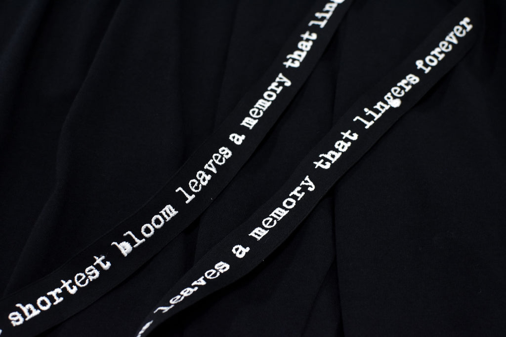 Jersey Tuck Pants / embroidery cord