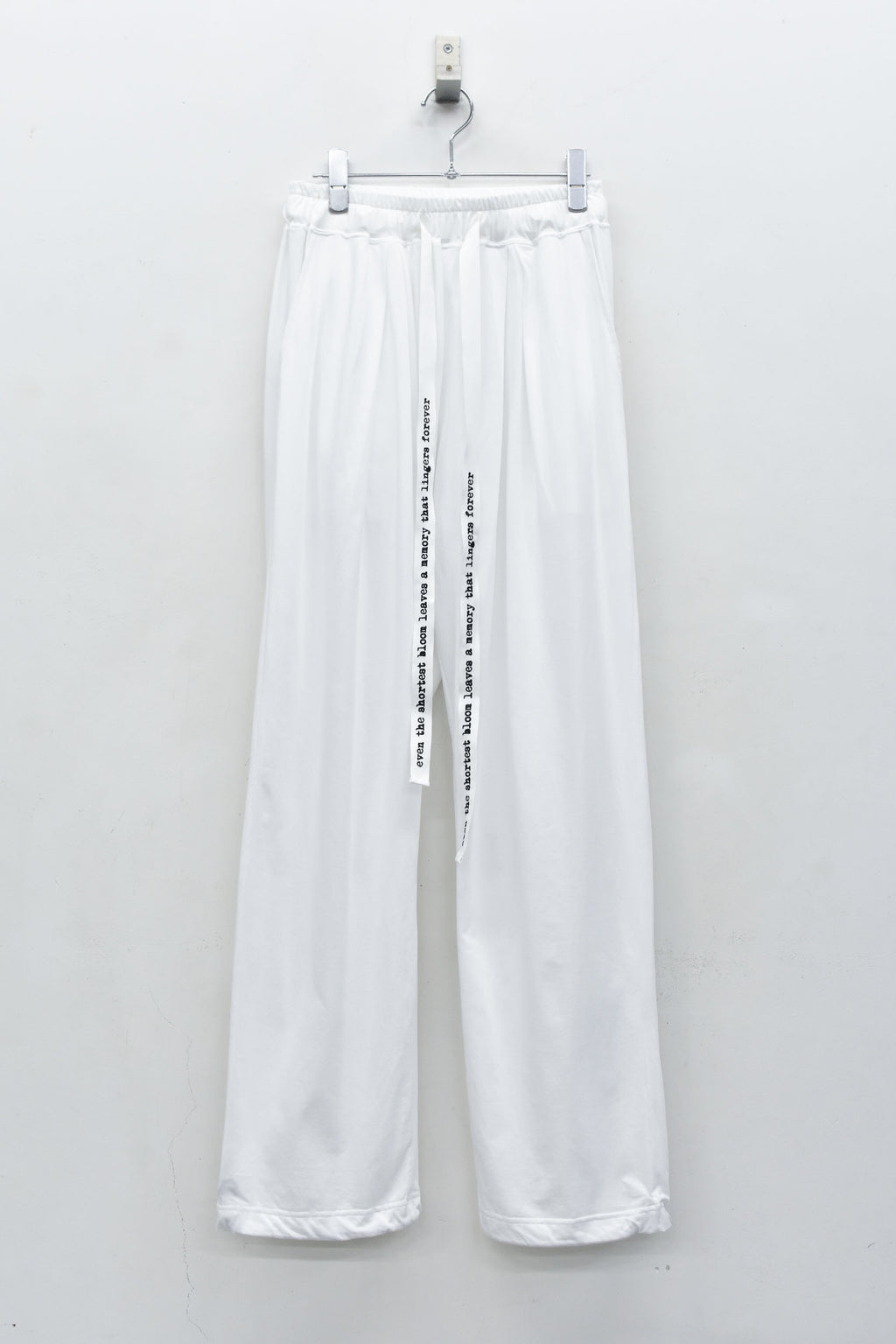 Jersey Tuck Pants / embroidery cord
