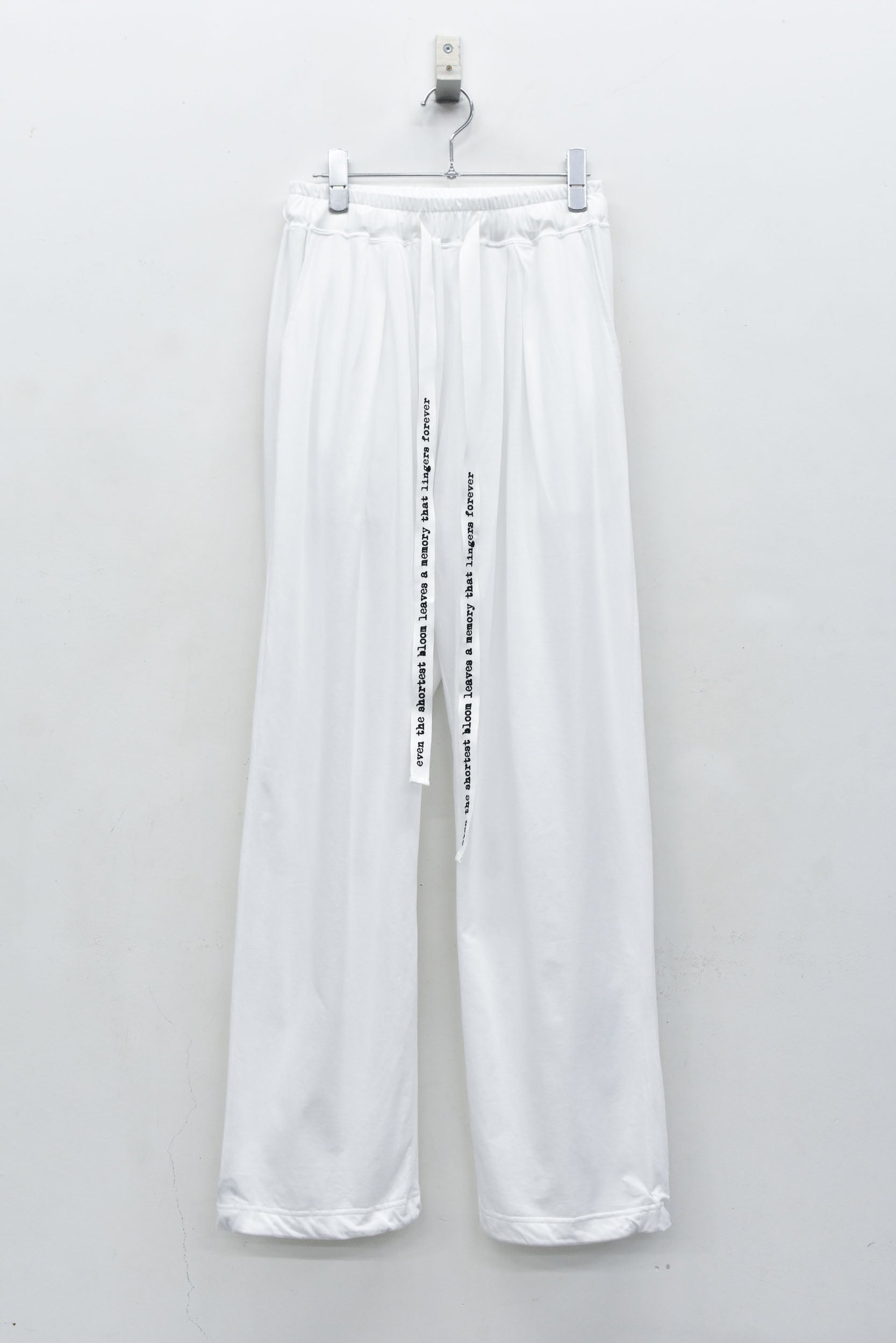 Jersey Tuck Pants / embroidery cord