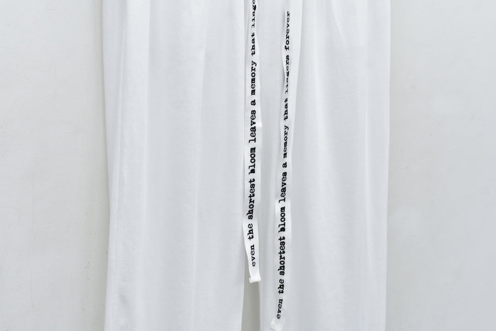 Jersey Tuck Pants / embroidery cord
