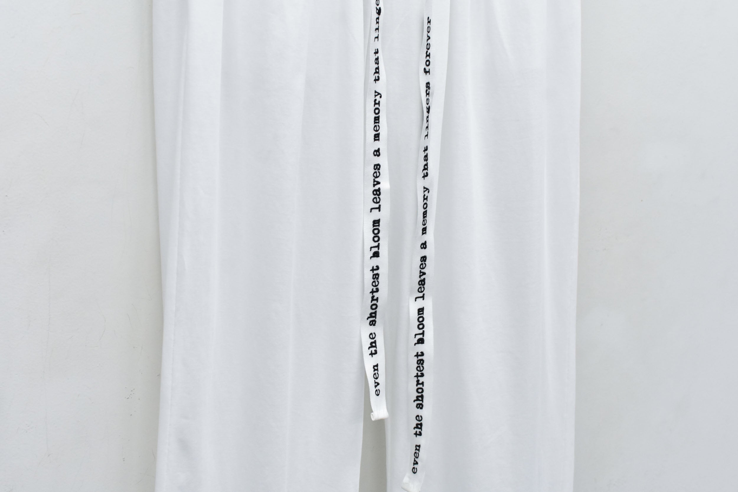 Jersey Tuck Pants / embroidery cord