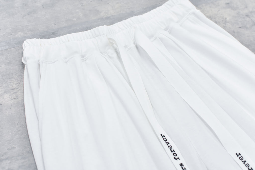 Jersey Tuck Pants / embroidery cord