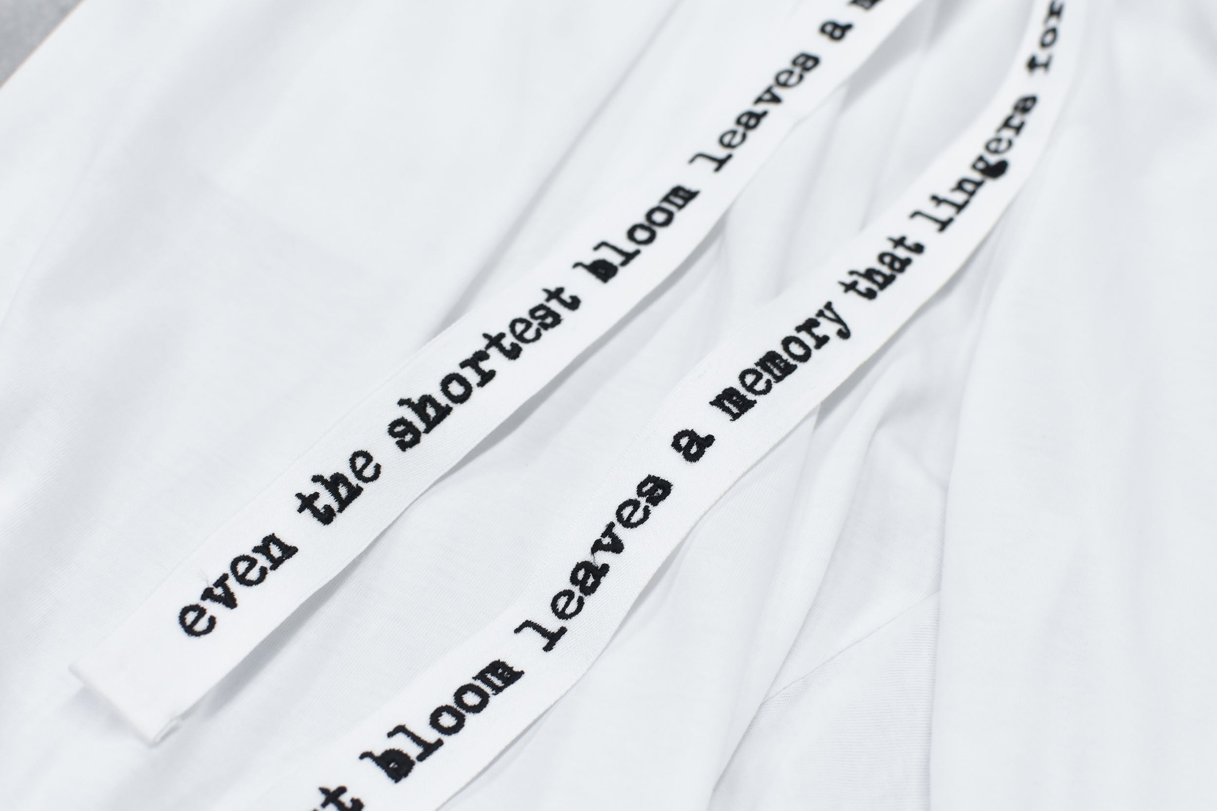 Jersey Tuck Pants / embroidery cord