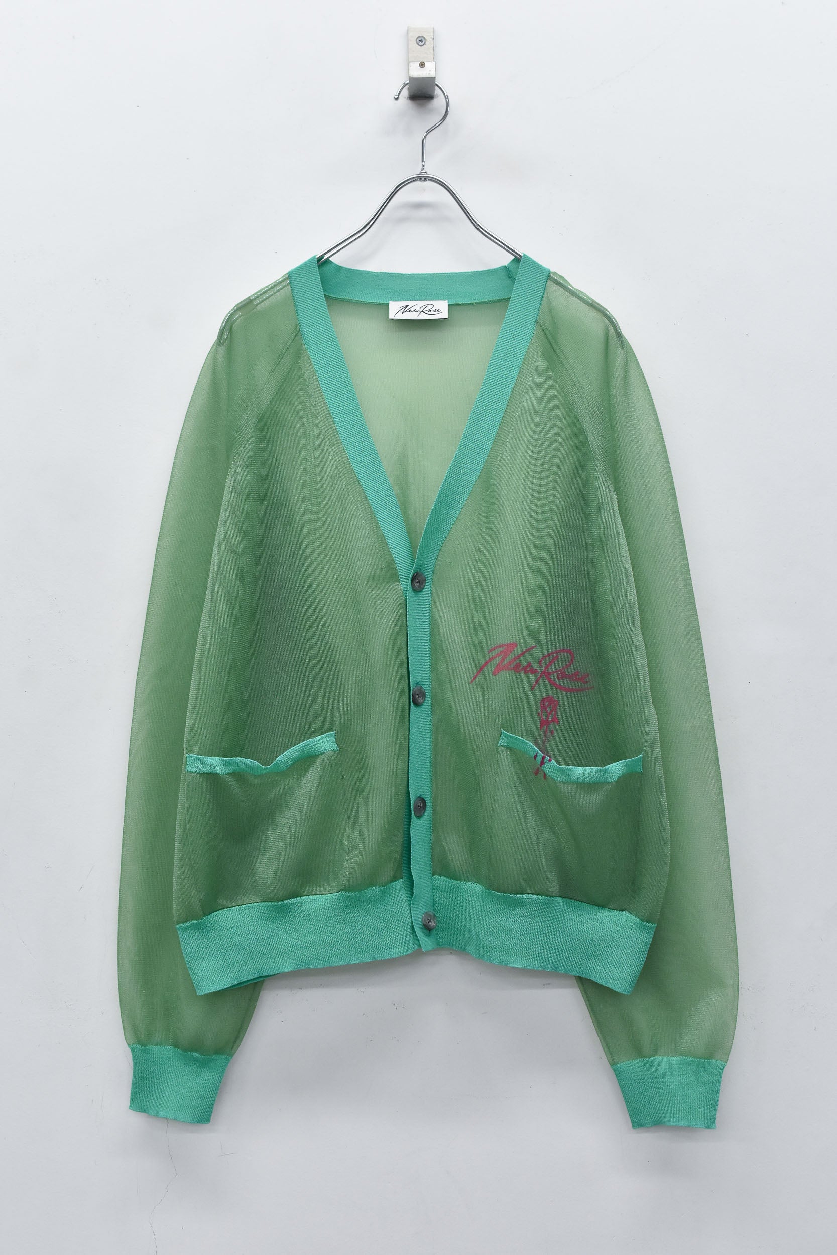 Sheer Knit Cardigan / Airbrush