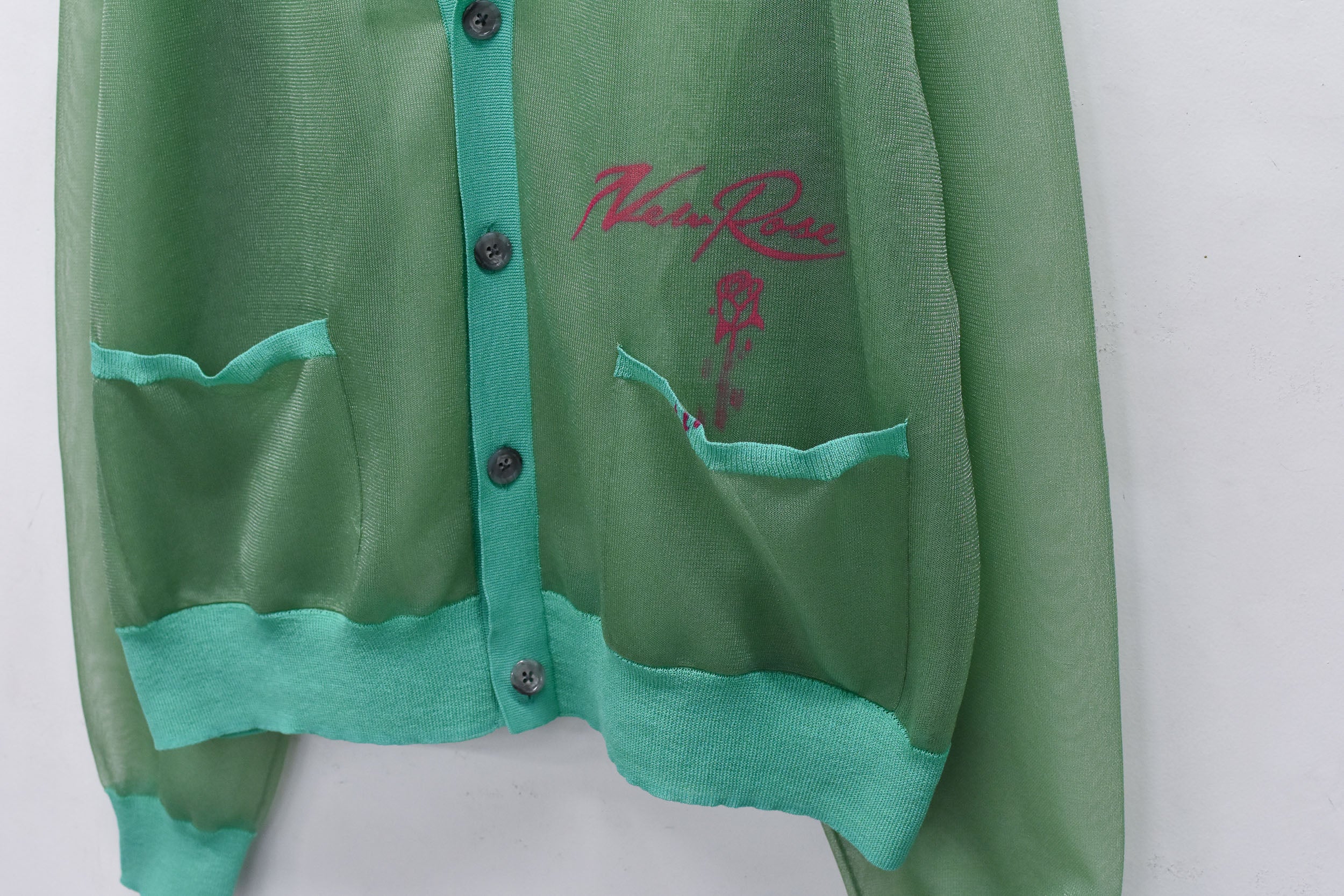 Sheer Knit Cardigan / Airbrush