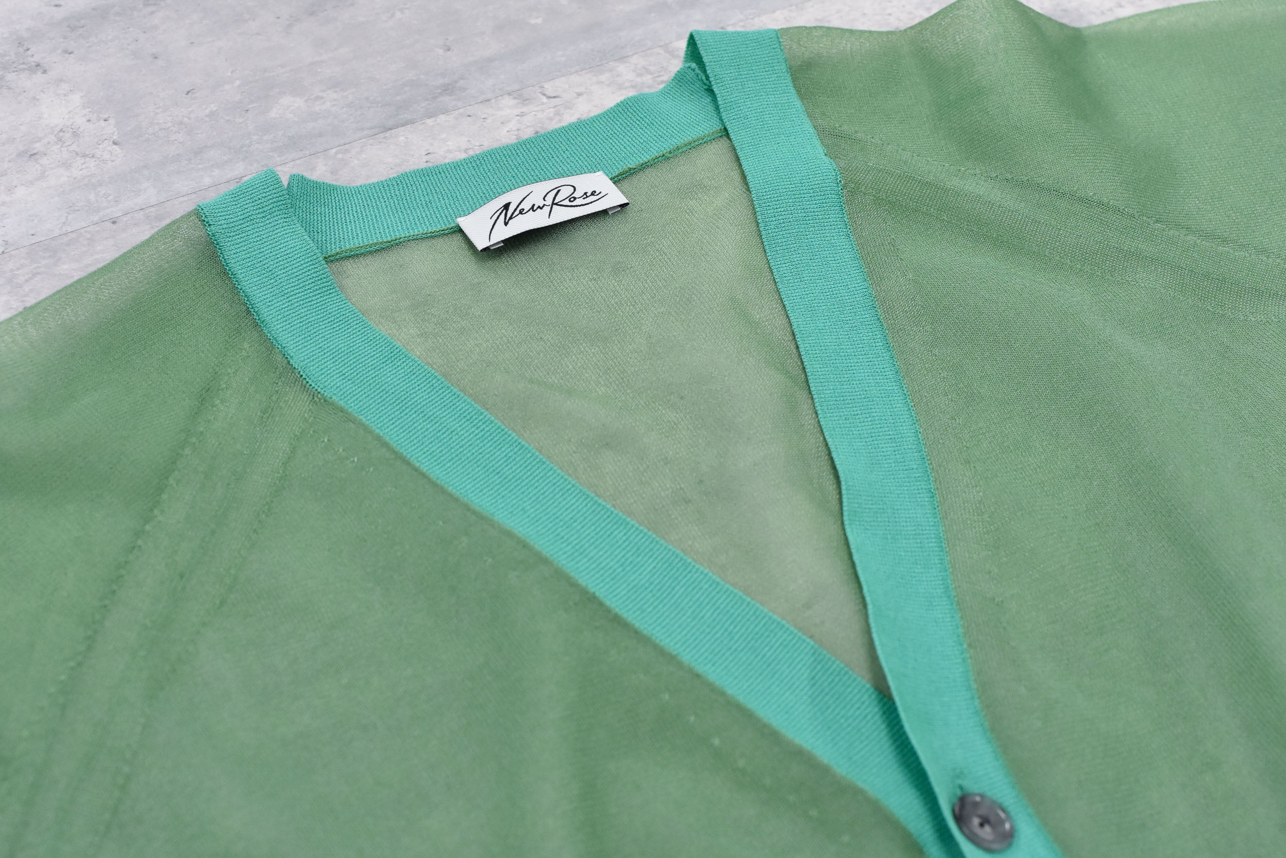 Sheer Knit Cardigan / Airbrush