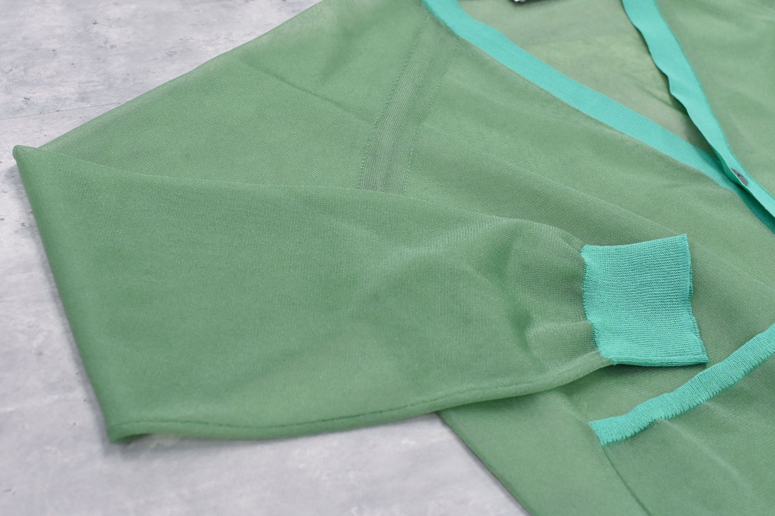 Sheer Knit Cardigan / Airbrush