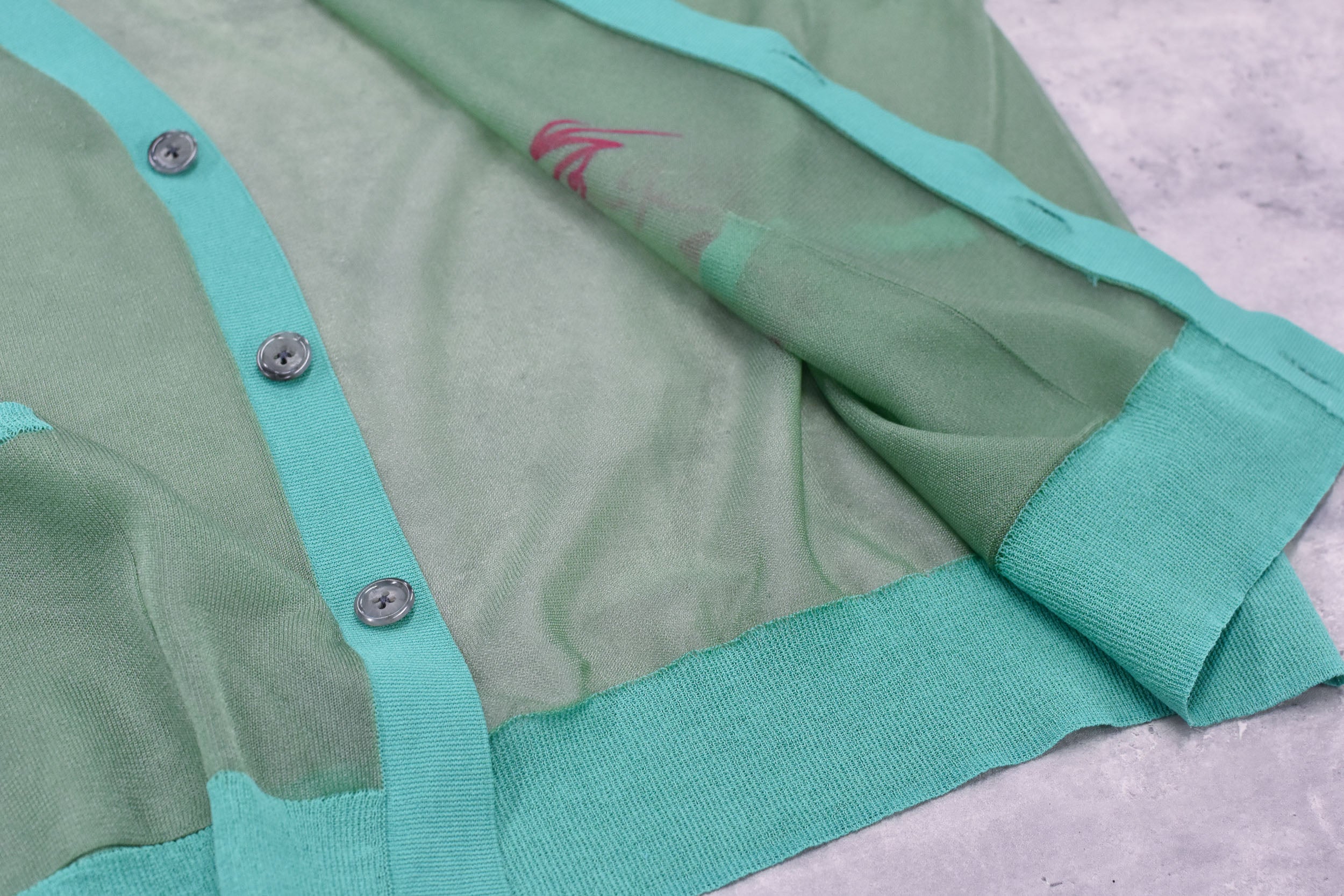 Sheer Knit Cardigan / Airbrush