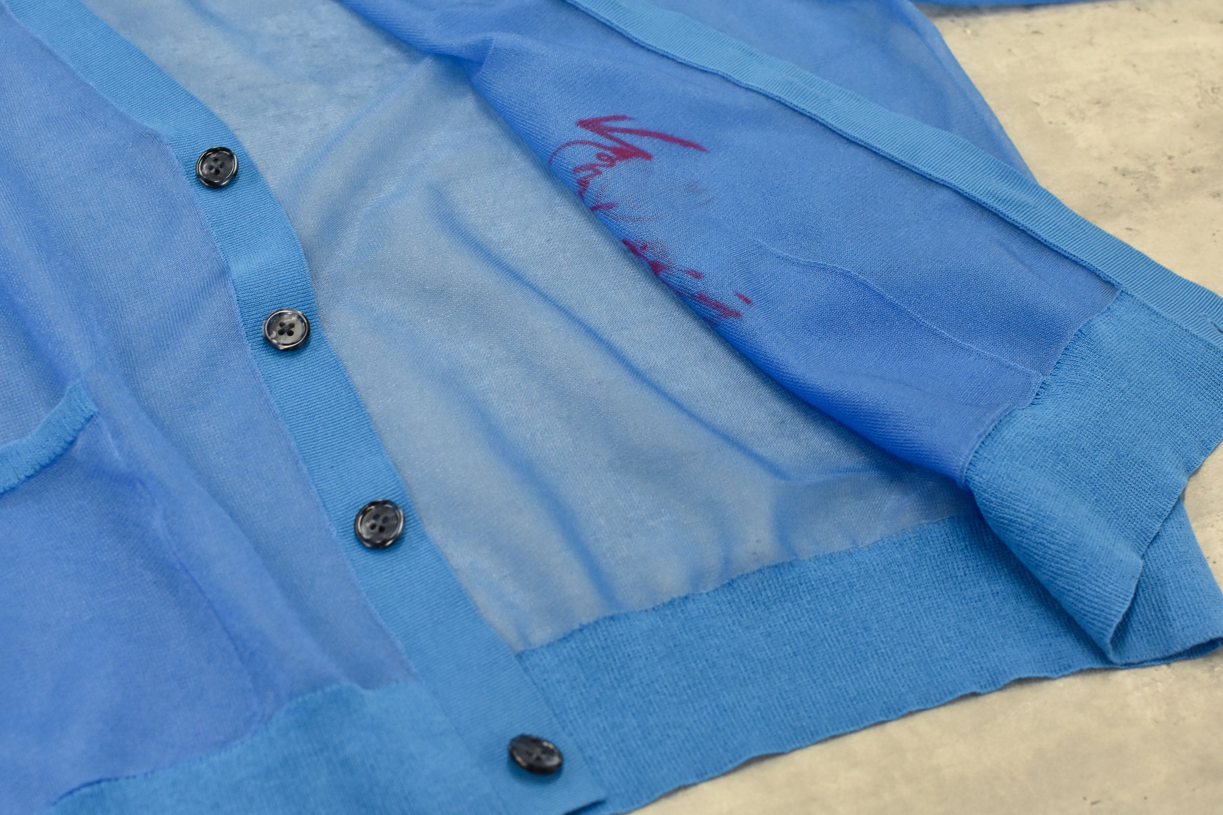 Sheer Knit Cardigan / Airbrush