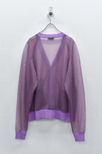 Sheer Knit Cardigan / Airbrush