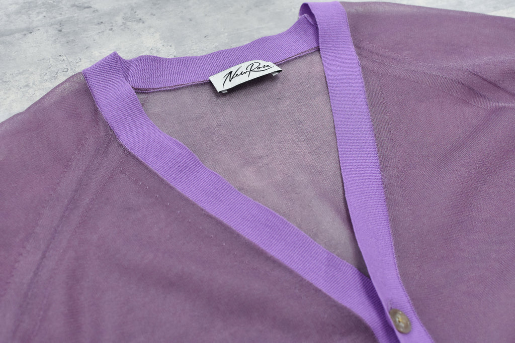 Sheer Knit Cardigan / Airbrush