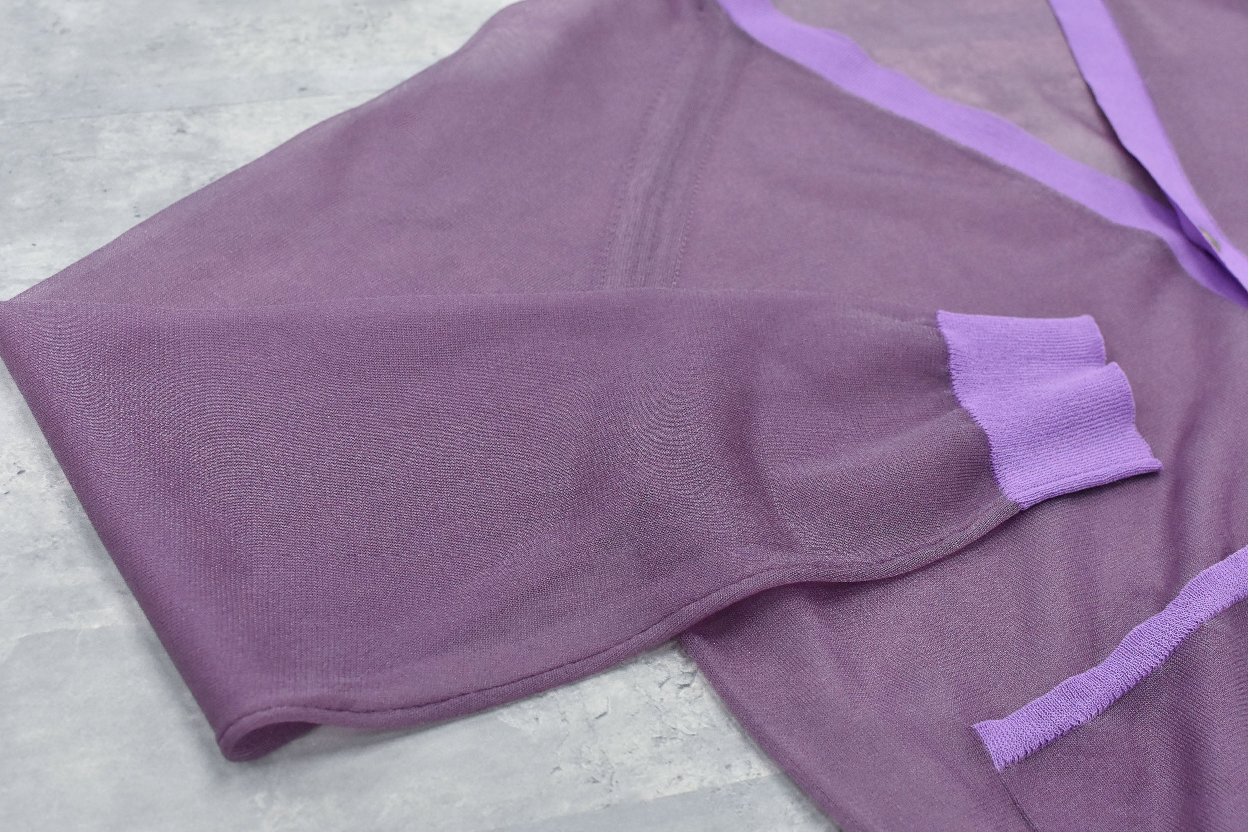 Sheer Knit Cardigan / Airbrush