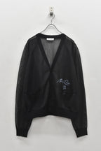 Sheer Knit Cardigan / Airbrush