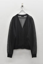 Sheer Knit Cardigan / Airbrush