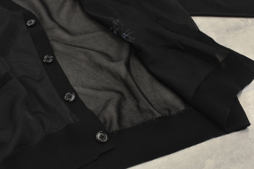 Sheer Knit Cardigan / Airbrush