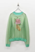 Sheer Knit Pullover / Airbrush