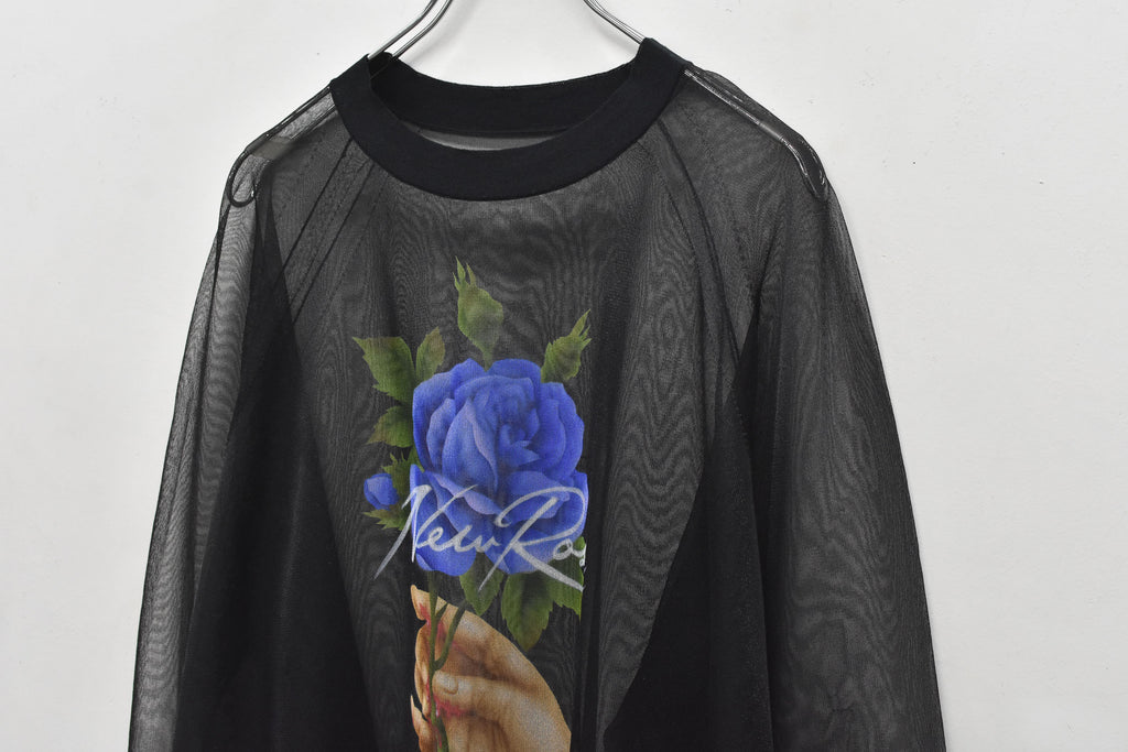 Sheer Knit Pullover / Airbrush