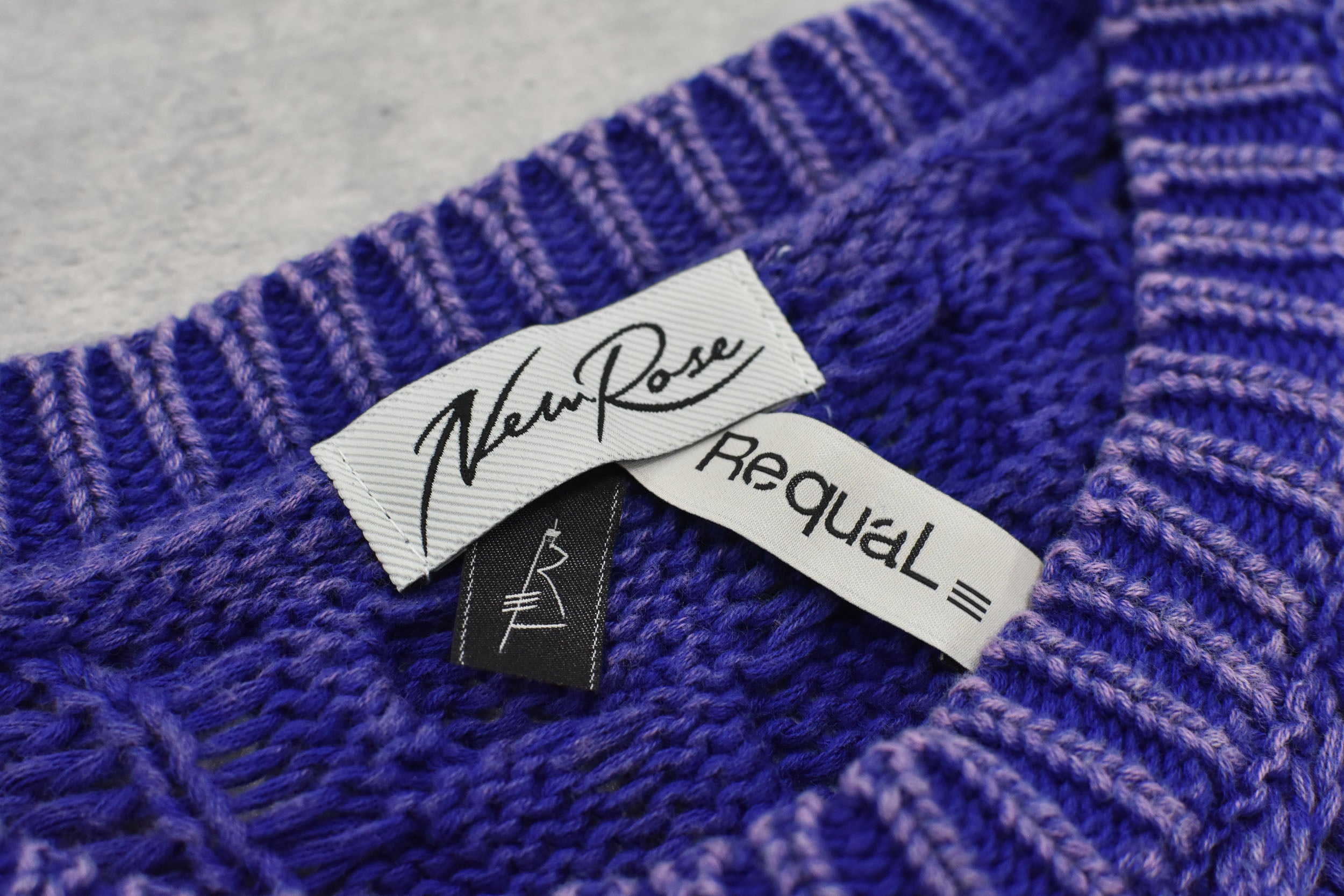 Rope Knitting Pigment Destroy  Pullover