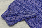 Rope Knitting Pigment Destroy  Pullover