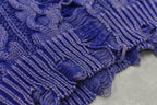 Rope Knitting Pigment Destroy  Pullover