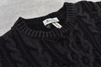 Rope Knitting Pigment Destroy  Pullover