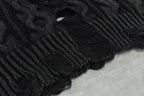 Rope Knitting Pigment Destroy  Pullover