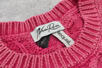 Rope Knitting Pigment Destroy  Pullover