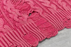 Rope Knitting Pigment Destroy  Pullover