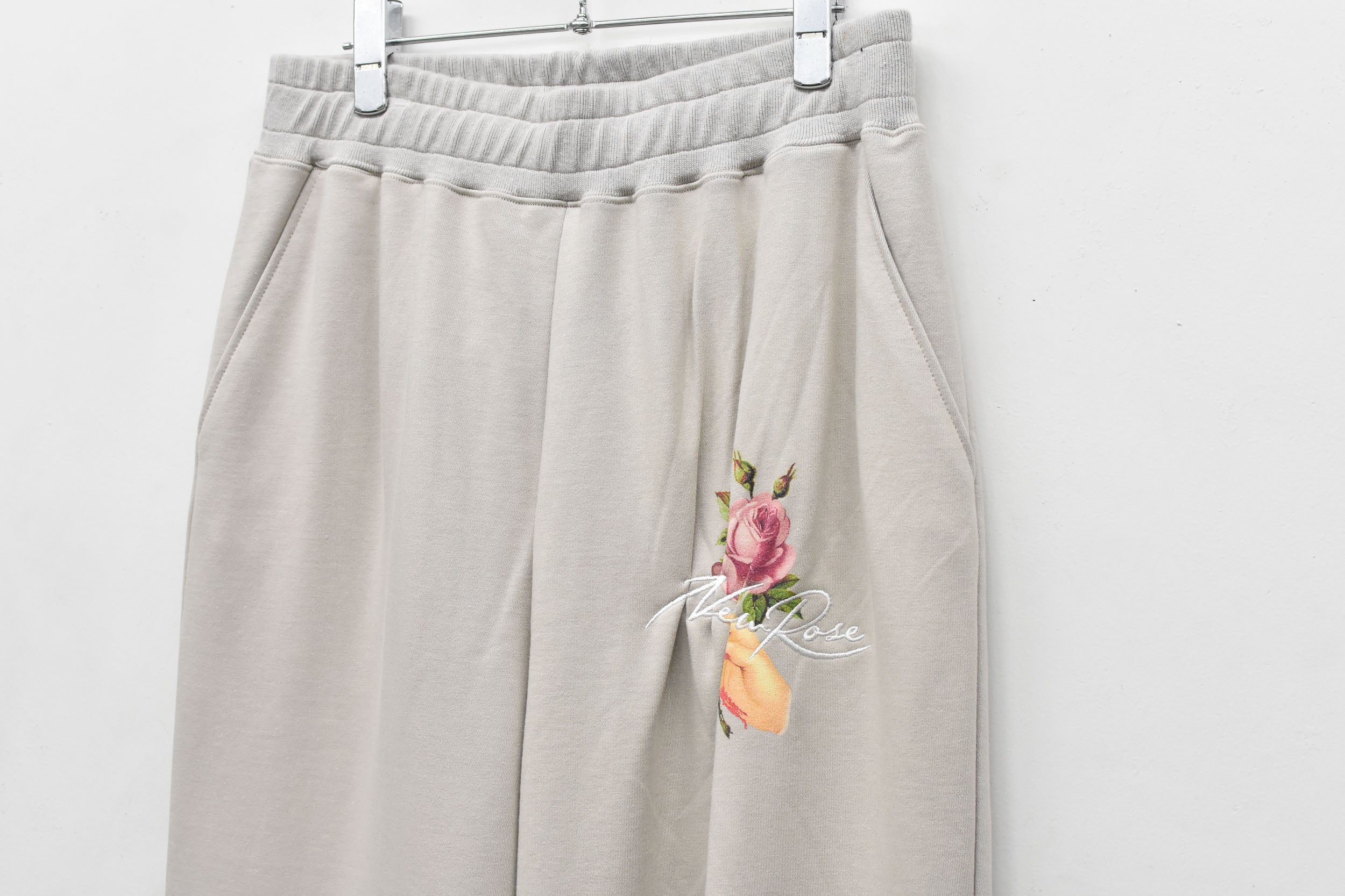 Embroidery Wrinklework Sweatpants /print