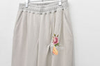 Embroidery Wrinklework Sweatpants /print
