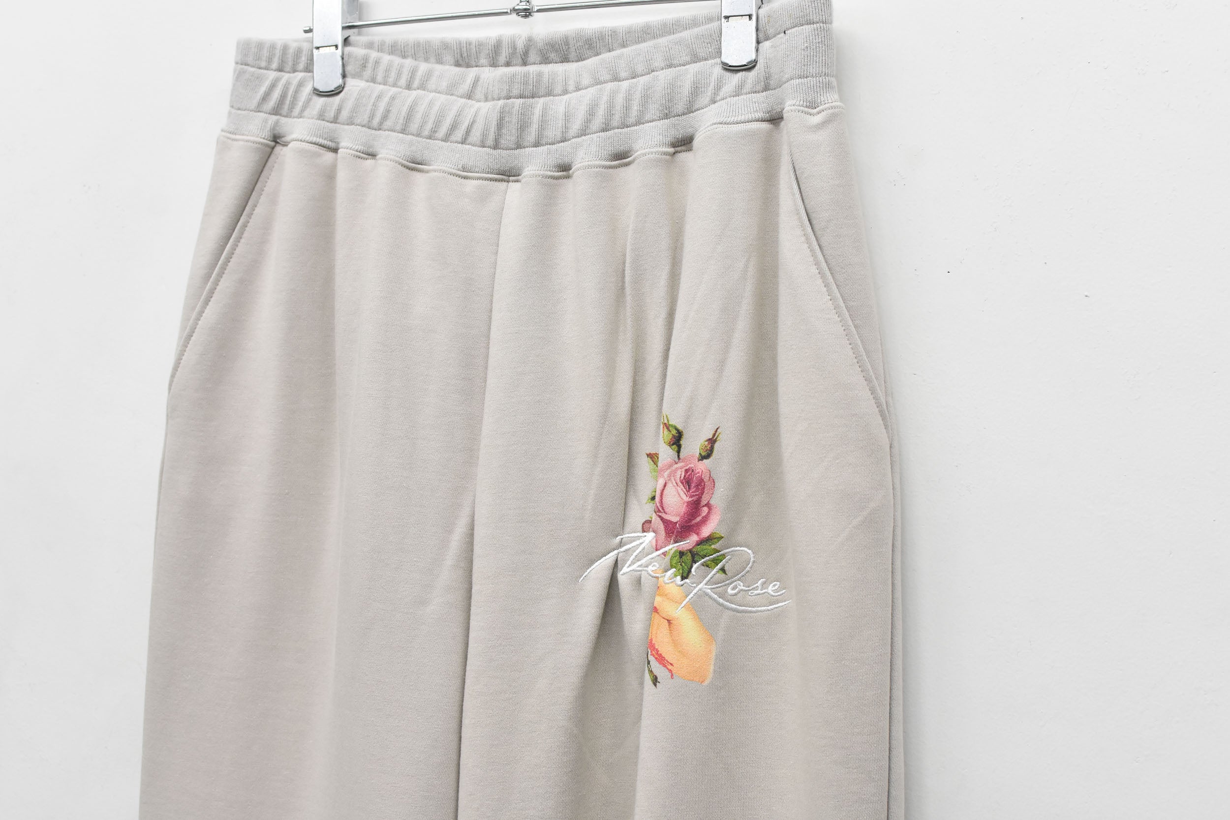 Embroidery Wrinklework Sweatpants /print