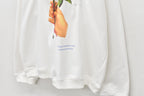 Embroidery Wrinklework Sweatshirt / print
