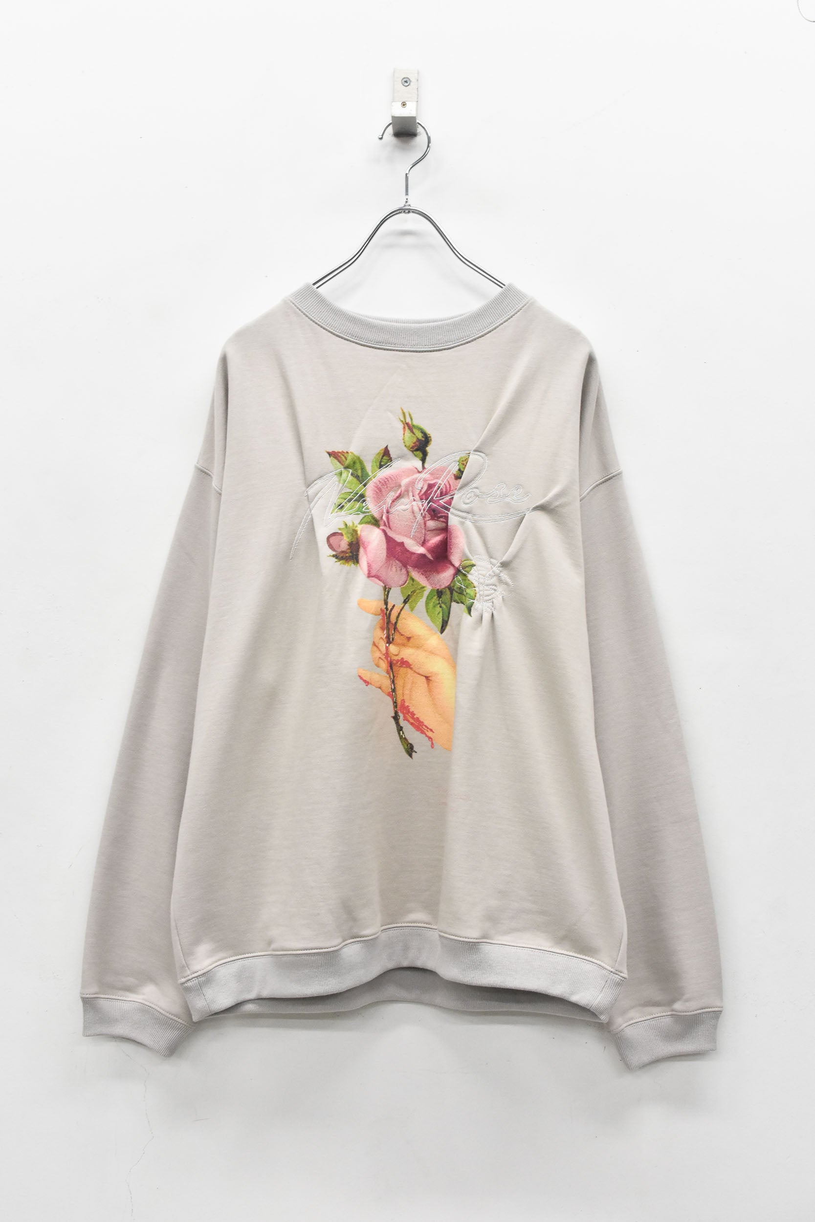 Embroidery Wrinklework Sweatshirt / print
