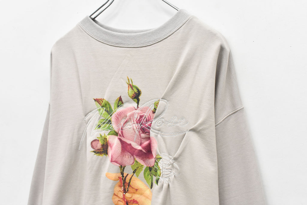 Embroidery Wrinklework Sweatshirt / print