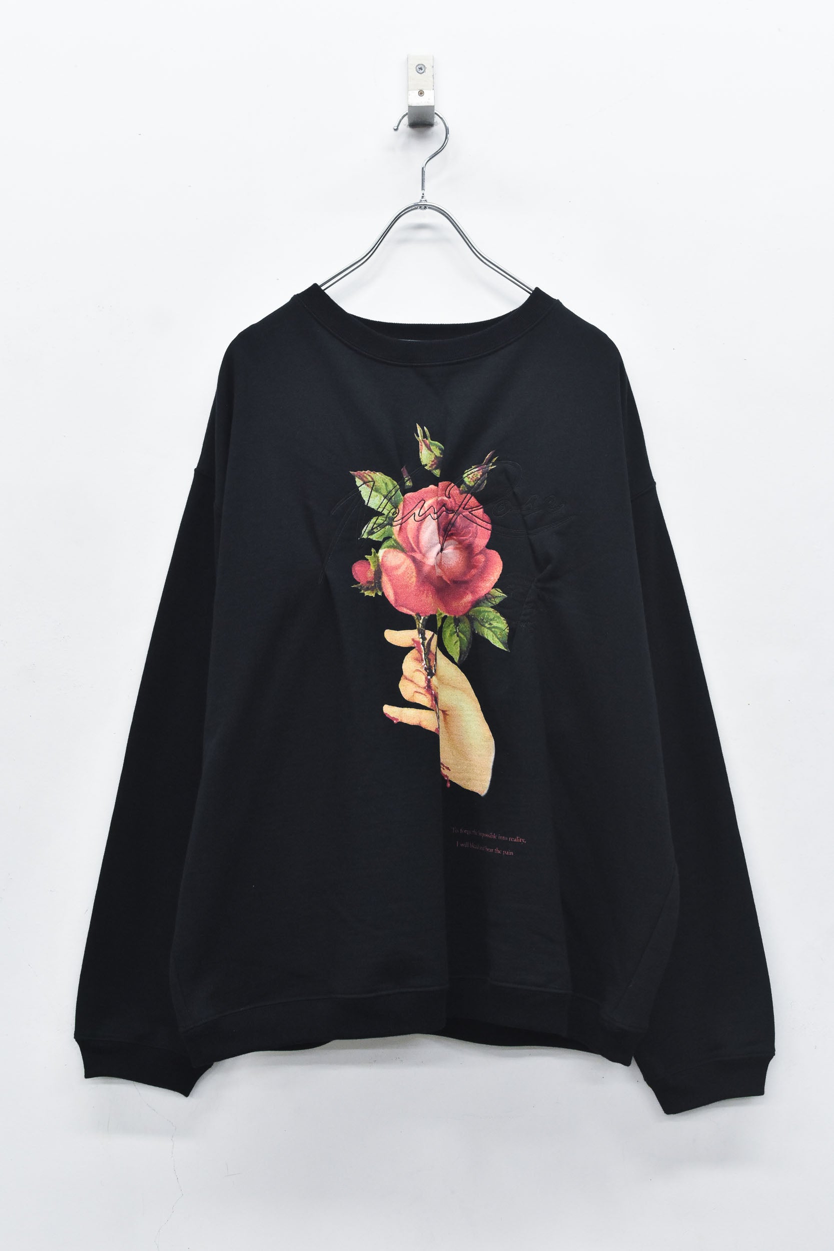 Embroidery Wrinklework Sweatshirt / print