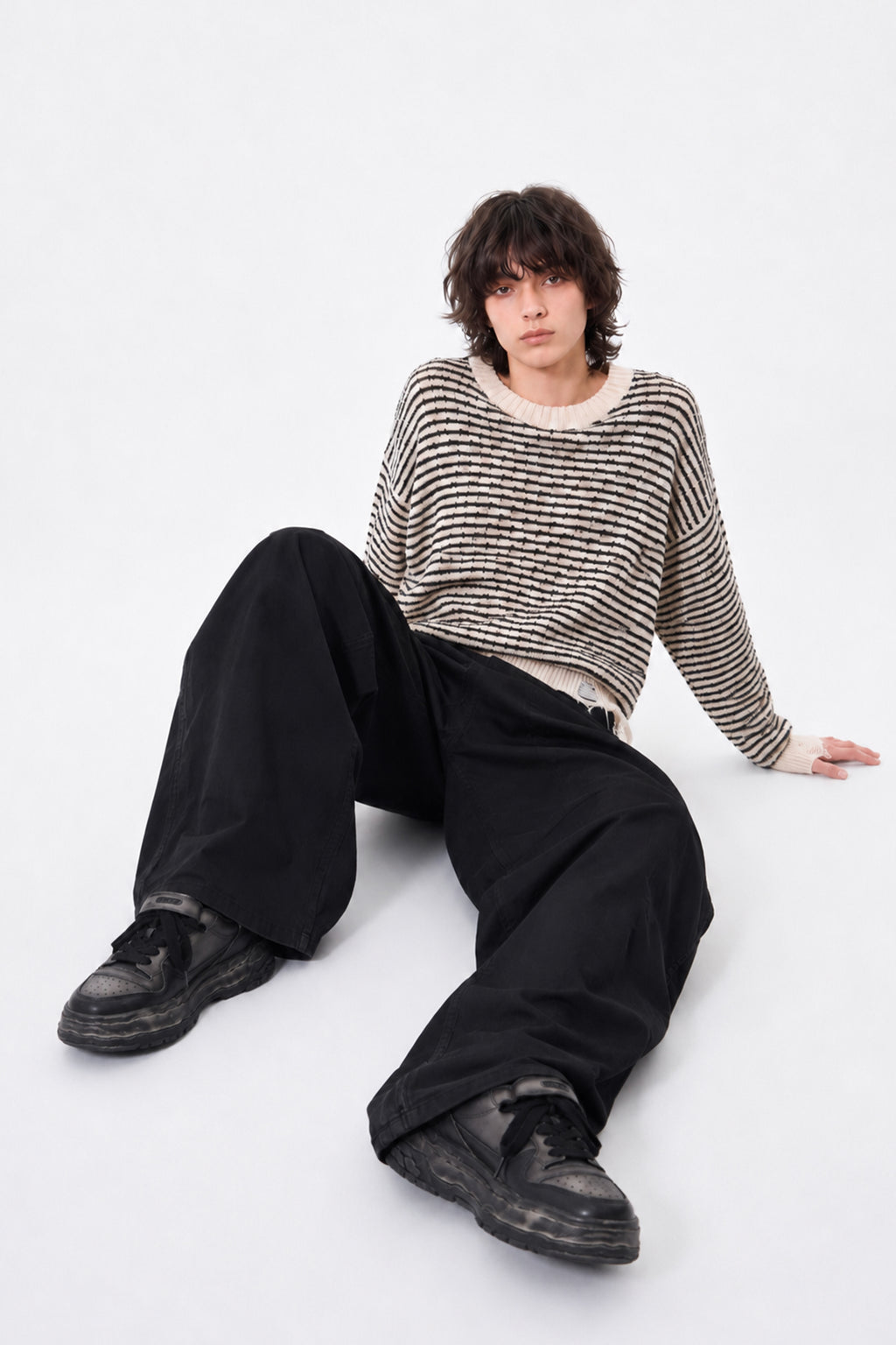【New Color ! 】Fold The Waist Pants