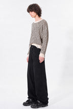 【New Color ! 】Fold The Waist Pants